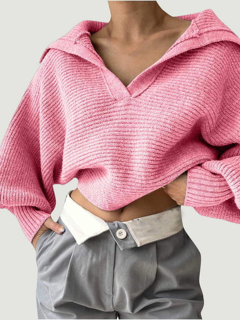 'Fable' Winged Sleeve Sweater - Celes Fashion